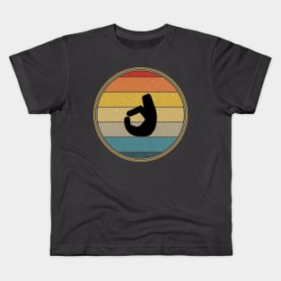 Vintage Retro Sunset OK Sign, Circle Game Kids T-Shirt